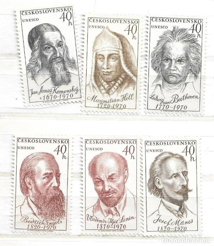 Sellos: 1970-CHECOSLOVAQUIA. UNESCO PERSONAJES
