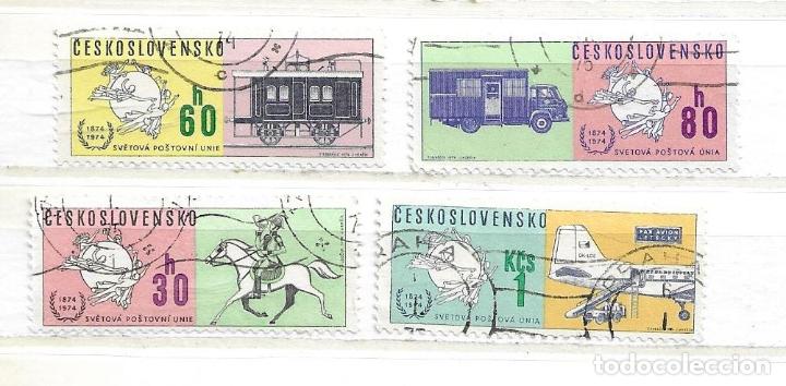 Sellos: 1974-Checoslovaquia . Centenario Uni&oacute;n Postal Internacional