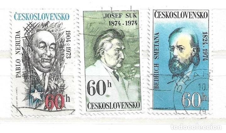 Briefmarken: 1974-Checoslovaquia .Personajes de la cultural