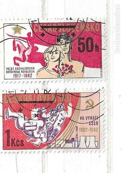 Briefmarken: 1982-CHECOSLOVAQUIA. 65 Aniversario de la Revoluci&oacute;n de Octubre y 60 de la URRSS