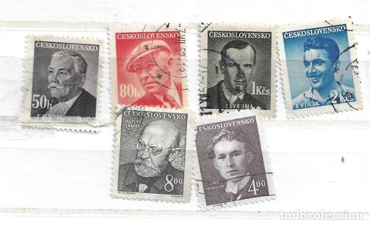 Sellos: 1949-CHECOSLOVAQUIA. Personajes de la cultura y pol&iacute;tica