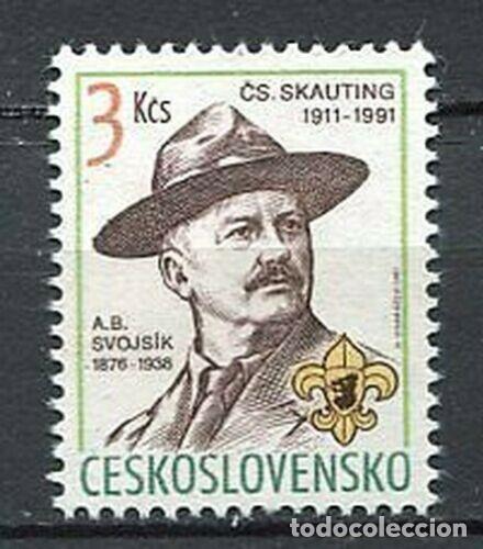 Briefmarken: Checoslovaquia 1991 Ivert 2874 *** 80&ordm; Aniversario del Scoutismo Checo - A.B. Svojsik