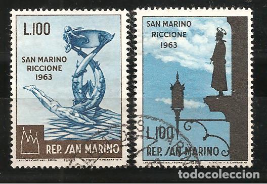 Sellos: SAN MARINO, YVERT 597/8, , MATASELLADOS