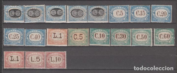 Sellos: SAN MARINO,VARIOS A&Ntilde;OS.LOTE DE TASAS.
