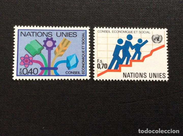 Sellos: NACIONES UNIDAS GINEBRA N&ordm; YVERT 94/5*** A&Ntilde;O 1980. CONSEJO ECONOMICO Y SOCIAL