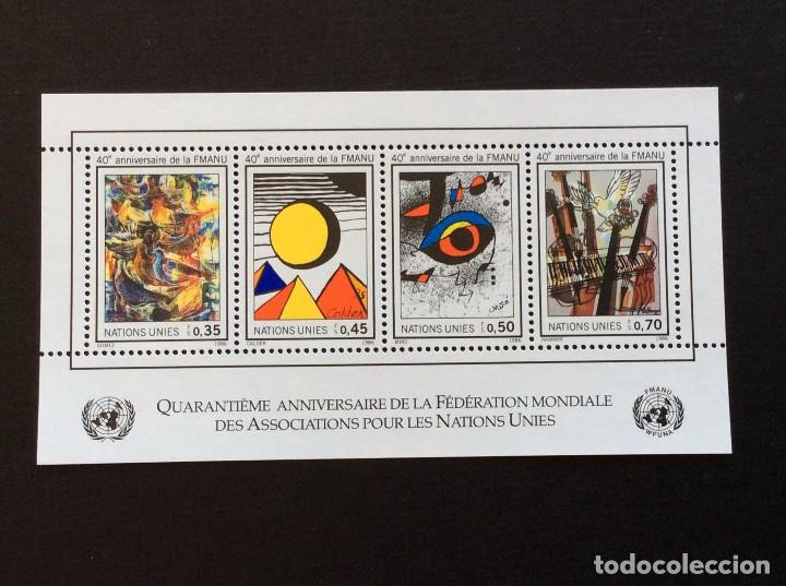 Sellos: NACIONES UNIDAS GINEBRA N&ordm; YVERT HB 4*** A&Ntilde;O 1986. 40 ANIVERSARIO DE FMANU. PINTURAS