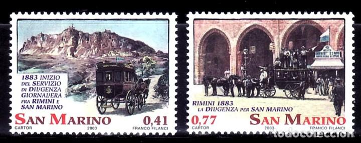 Briefmarken: SELLOS SAN MARINO 2003 1884/85 DILIGENCIAS 2v. B