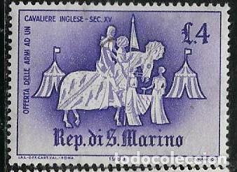 Sellos: SAN MARINO YVERT 590, NUEVO CON GOMA Y CHARNELA