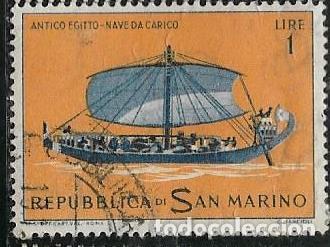 Sellos: SAN MARINO YVERT 573, BARCOS