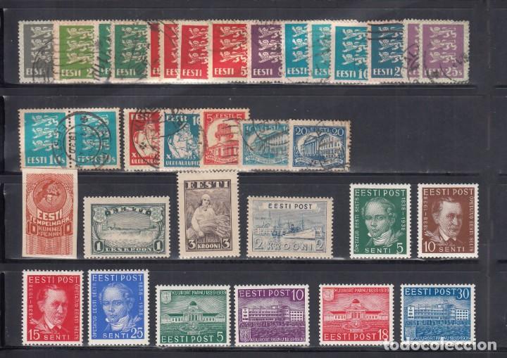 Sellos: ESTONIA, 1918 - 1939, Lote de sellos nuevos y usados, distintas épocas, ( Cat. +160€.) - Foto 3 - 295310603
