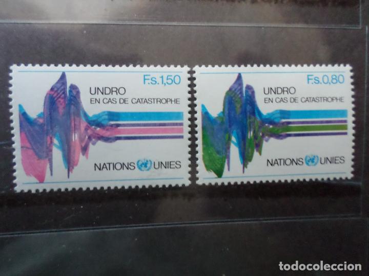 Sellos: .naciones unidas, ginebra, 1979, UNDRO, por la seguridad en caso de catastrofe, Yvert 81/82