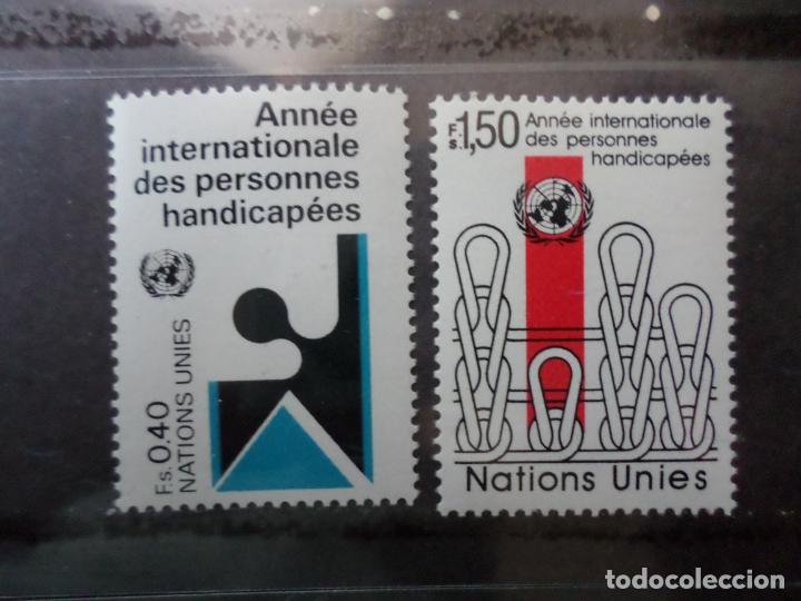 Sellos: .naciones unidas, ginebra, 1981, a&ntilde;o internacional de las personas discapacitadas, Yvert 97/8