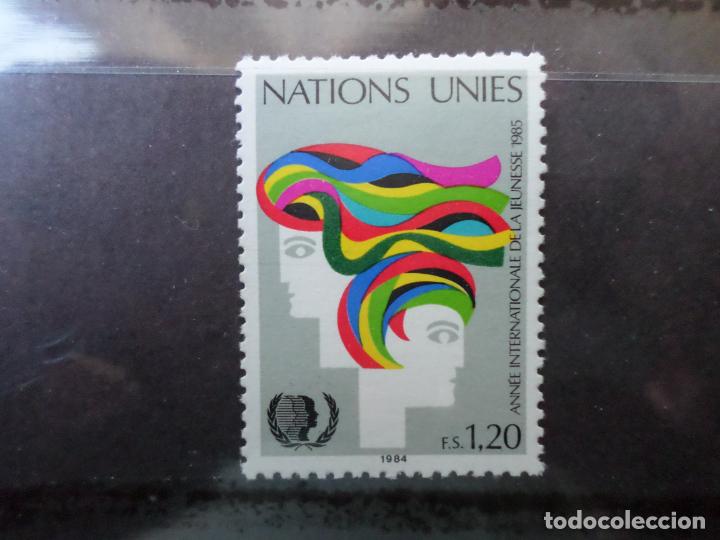 Sellos: .naciones unidas, ginebra, 1984, a&ntilde;o internacional de la juventud 1985, Yvert 126