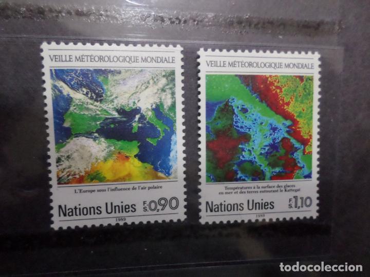 Sellos: .naciones unidas, ginebra, 1989, meteorologia mundial, Yvert 176/77
