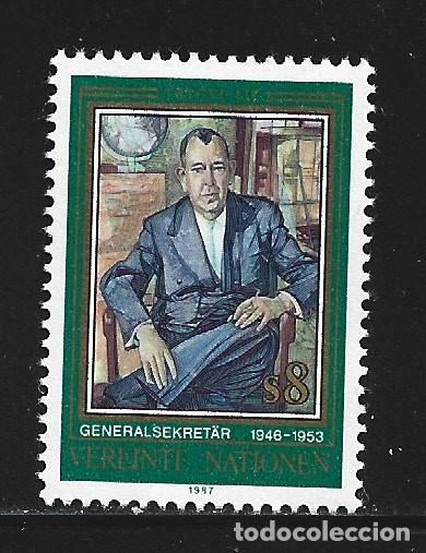 Selos: NACIONES UNIDAS VIENA 68** - A&Ntilde;O 1987 - HOMENAJE A TRYGVE LIE, SECRETARIO GENERAL
