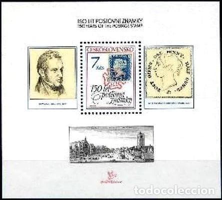 Sellos: CHECOSLOVAQUIA 1990 HB ANIVERSARIO DEL SELLO **