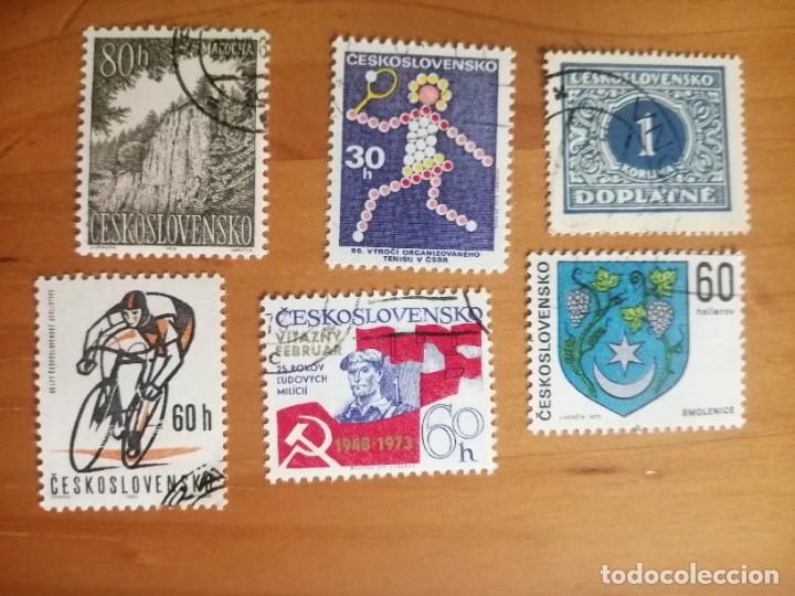Selos: CHECOSLOVAQUIA - LOTE 6 SELLOS DIFERENTES.