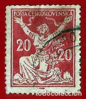 Sellos: CHECOESLOVAQUIA. 1920. RUPTURA DE CADENAS PARA LA LIBERTAD