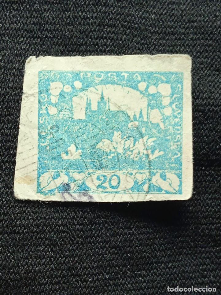 Briefmarken: CHECOSLOVAQUIA 20 H. HRADKANY A&Ntilde;O 1918/25.