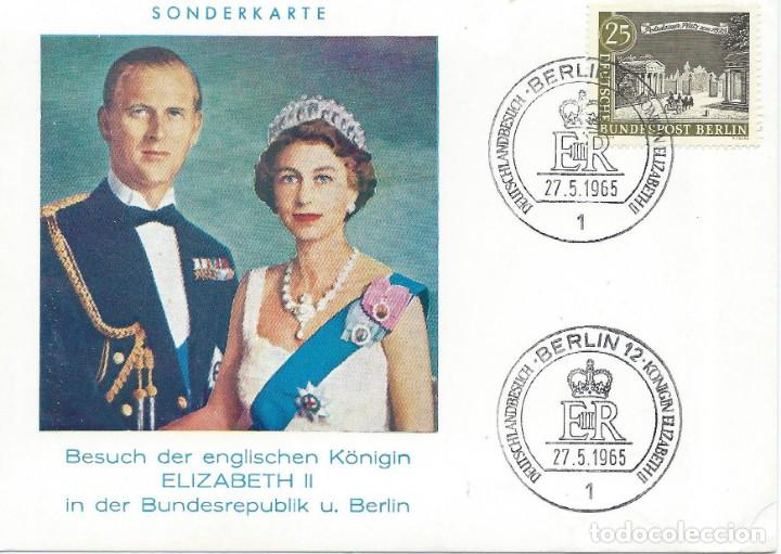 Briefmarken: 1965. BERL&Iacute;N. MATASELLOS/POSTMARK. VISITA REINA ISABEL II/ROYAL VISIT QEII. MONARQU&Iacute;AS.