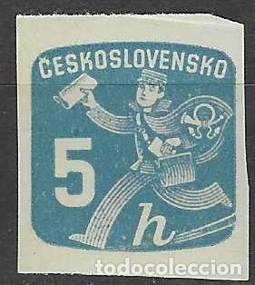 Stamps: CHECOSLOVAQUIA 1945-47 - SELLOS PARA PERI&Oacute;DICOS, AZUL CLARO - MNH**