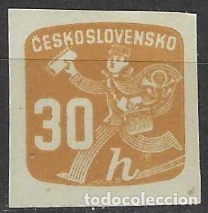 Stamps: CHECOSLOVAQUIA 1945-47 - SELLOS PARA PERI&Oacute;DICOS, OCRE - MH*