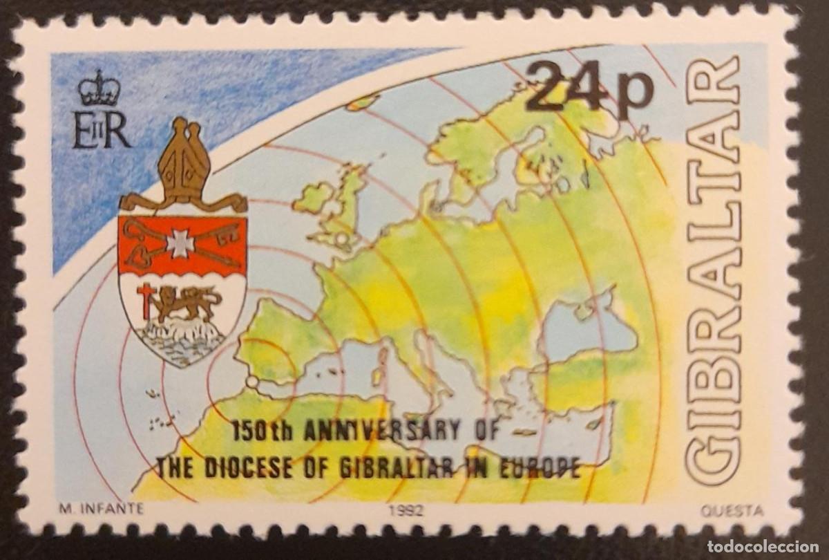Sellos: SO) GIBRALTAR MAP MNH - Foto 1