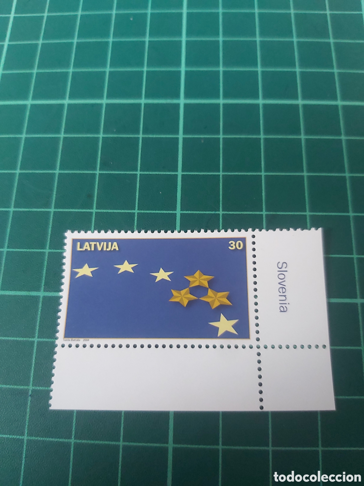 Stamps: Latvija Europa uni&oacute;n europea banderas 2004