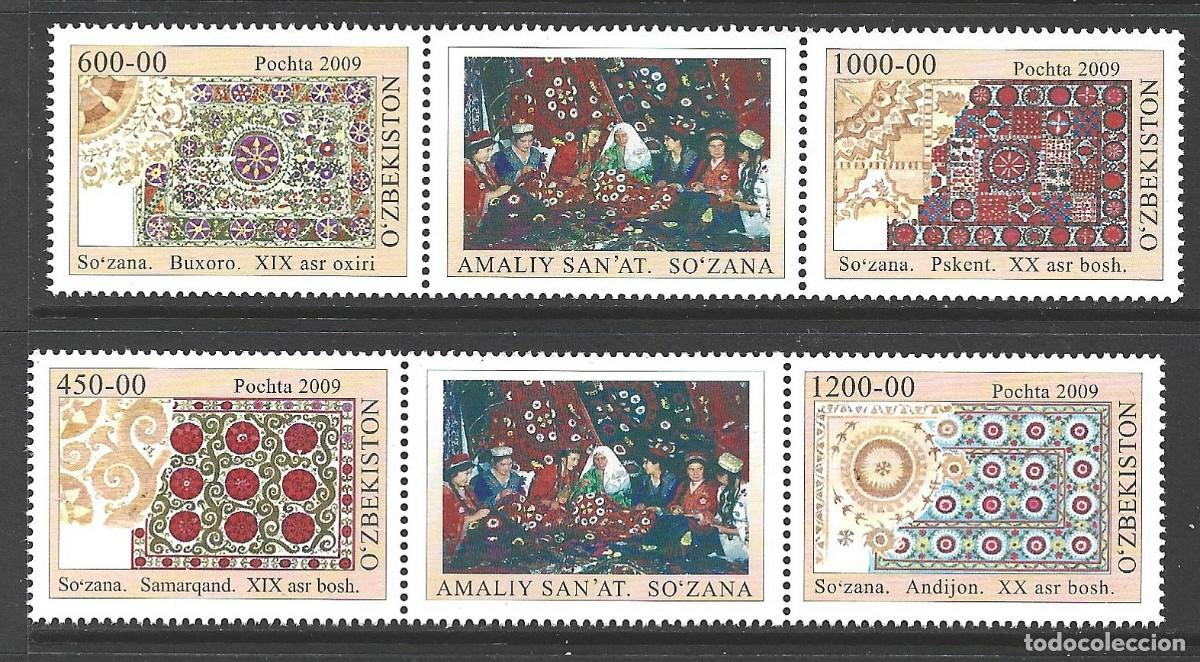 Francobolli: UZBEKISTAN 743/46** - A&Ntilde;O 2009 - ARTESANIA - BORDADOS