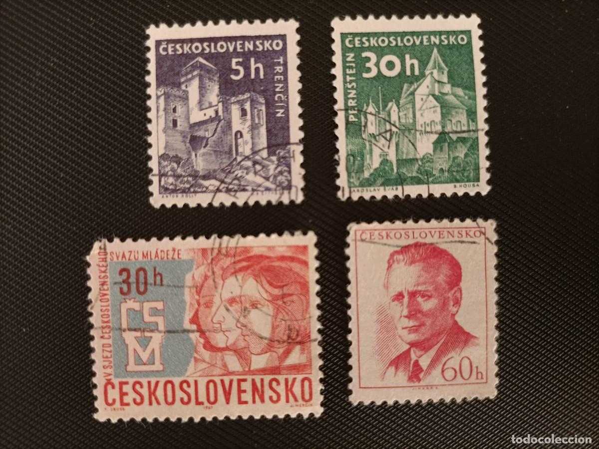 Selos: Sellos de Checoslovaquia. Lote de 4 diferentes.