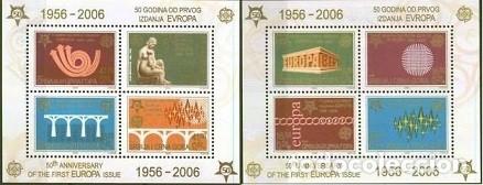 Briefmarken: HB NUEVAS DE SERBIA Y MONTENEGRO 2006, YT 59/ 60
