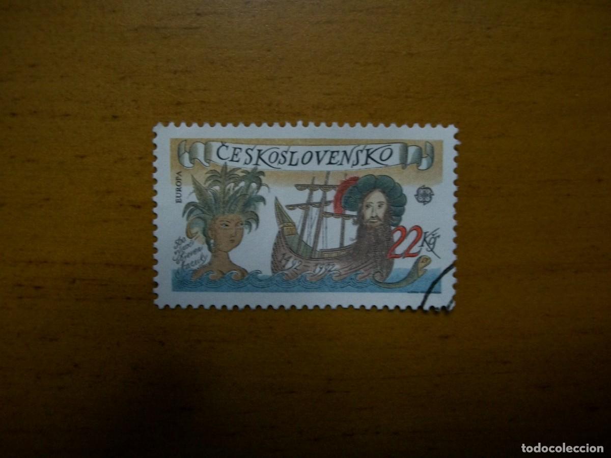 Sellos: 10/-REP&Uacute;BLICA CHECA-1992-22 kr. EN USADO/&ordm;/-TEMA EUROPA CEPT