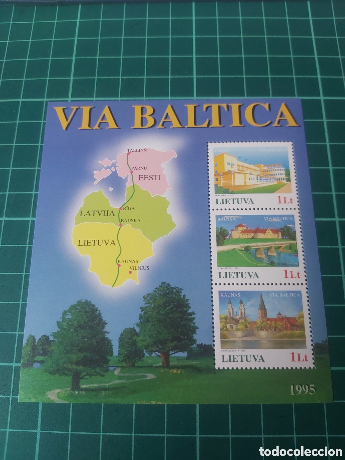 Selos: V&iacute;a b&aacute;ltica eesti, Lituania Latvija mapa naturaleza arquitectura 1995 n&uacute;m 6 hoja