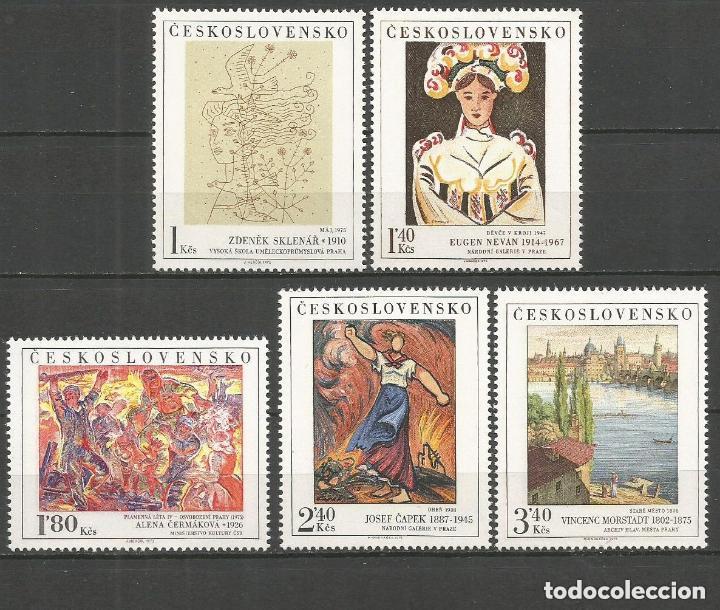 Stamps: Checoslovaquia 1975 Ivert 2138/42 *** Cuadros de Galer&iacute;as Nacionales - Pintura