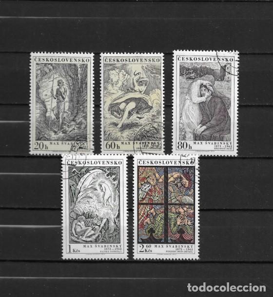 Selos: CHECOSLOVAQUIA, 1973, USADOS, SVABINSKY, YVERT 2005-2009