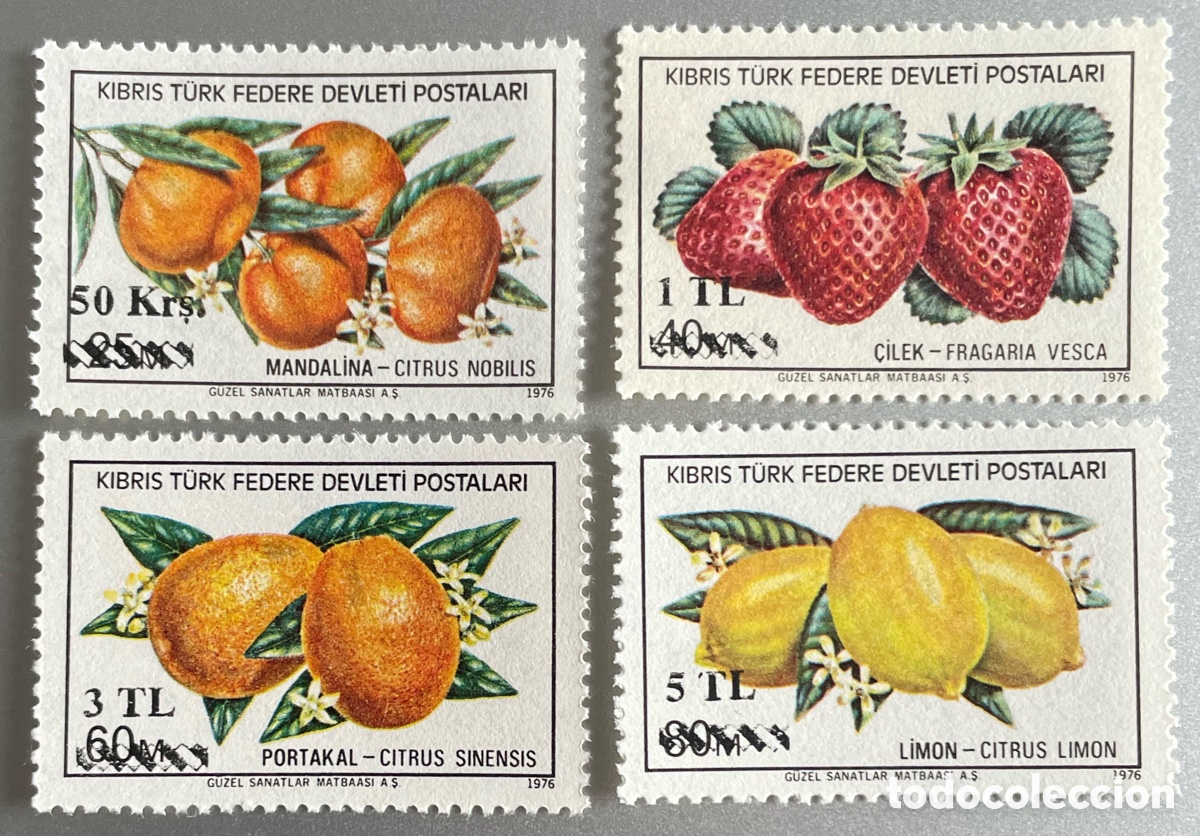 Sellos: Chipre turco. Frutas. 1976 - Foto 1