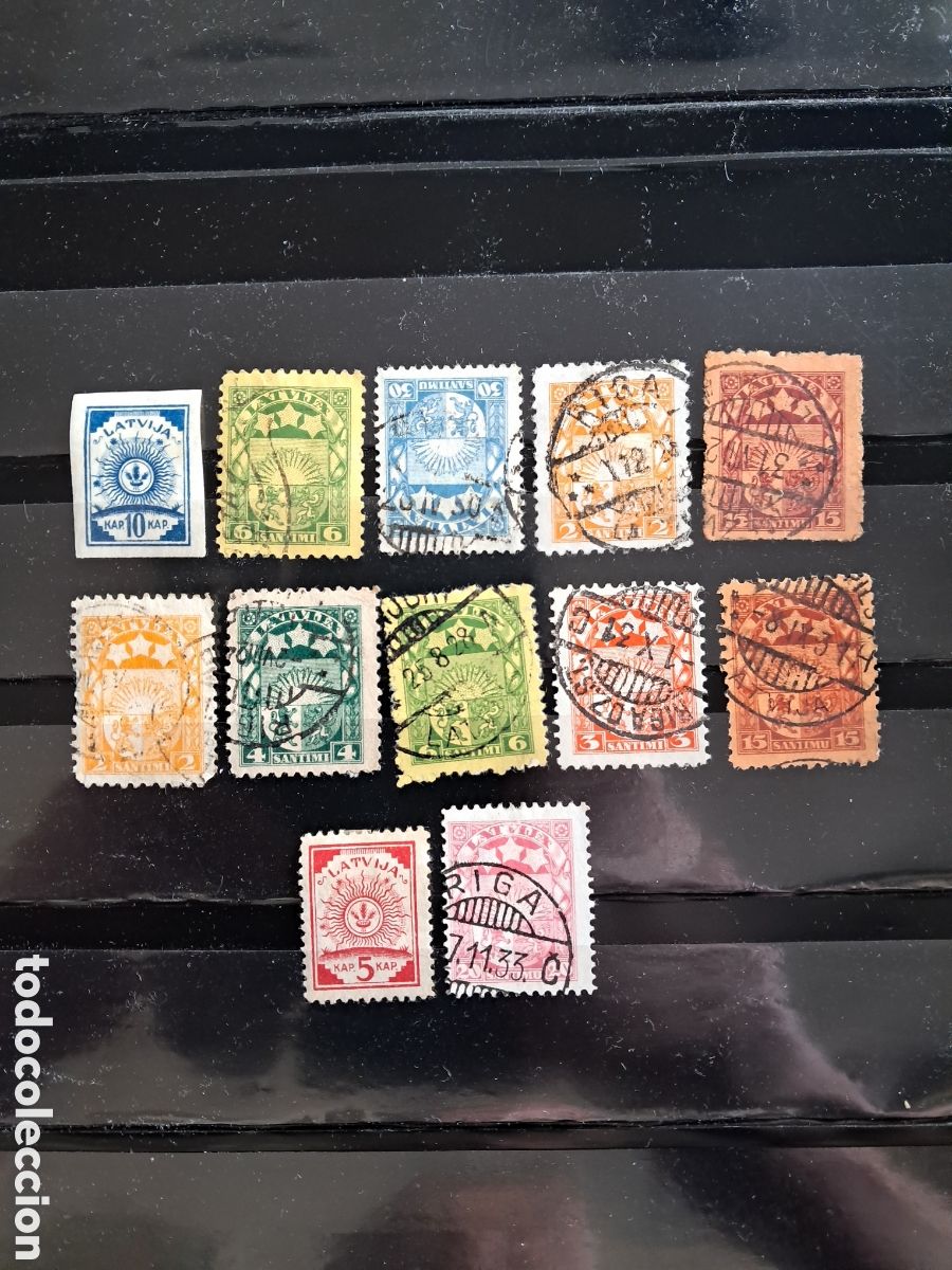 Sellos: LETONIA 12 SELLOS - Foto 1