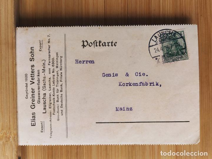 Sellos: GLASWARENFABRIKEN-ELIAS GREINER VETTERS SOHN-A&Ntilde;O 1914-ENTERO POSTAL-VER FOTOS-(106.284)