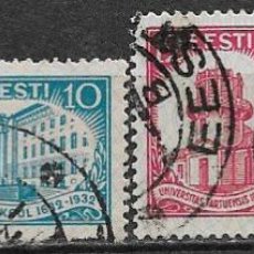 Sellos: ESTONIA, 1932 3º CENTENARIO DE LA UNIVERSIDAD DE TARTU, YVERT Nº 117 A 120 (O)