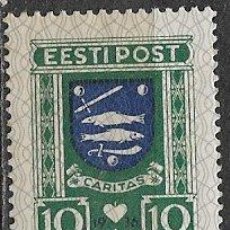 Sellos: ESTONIA, 1936 ESCUDOS DE CIUDADES, YVERT Nº 132 Y 133 *