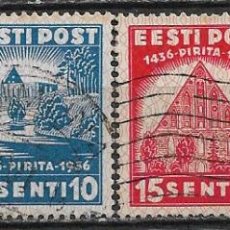 Sellos: ESTONIA, 1936 5º CENTENº CLAUSTRO DE SANTA BRÍGIDA, YVERT Nº 146 A 149 (O) COMPLETA