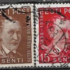 Sellos: ESTONIA, 1938 CENTENARIO DE LA SOCIEDAD DE ERUDITOS, YVERT Nº 159 A 162 (O)