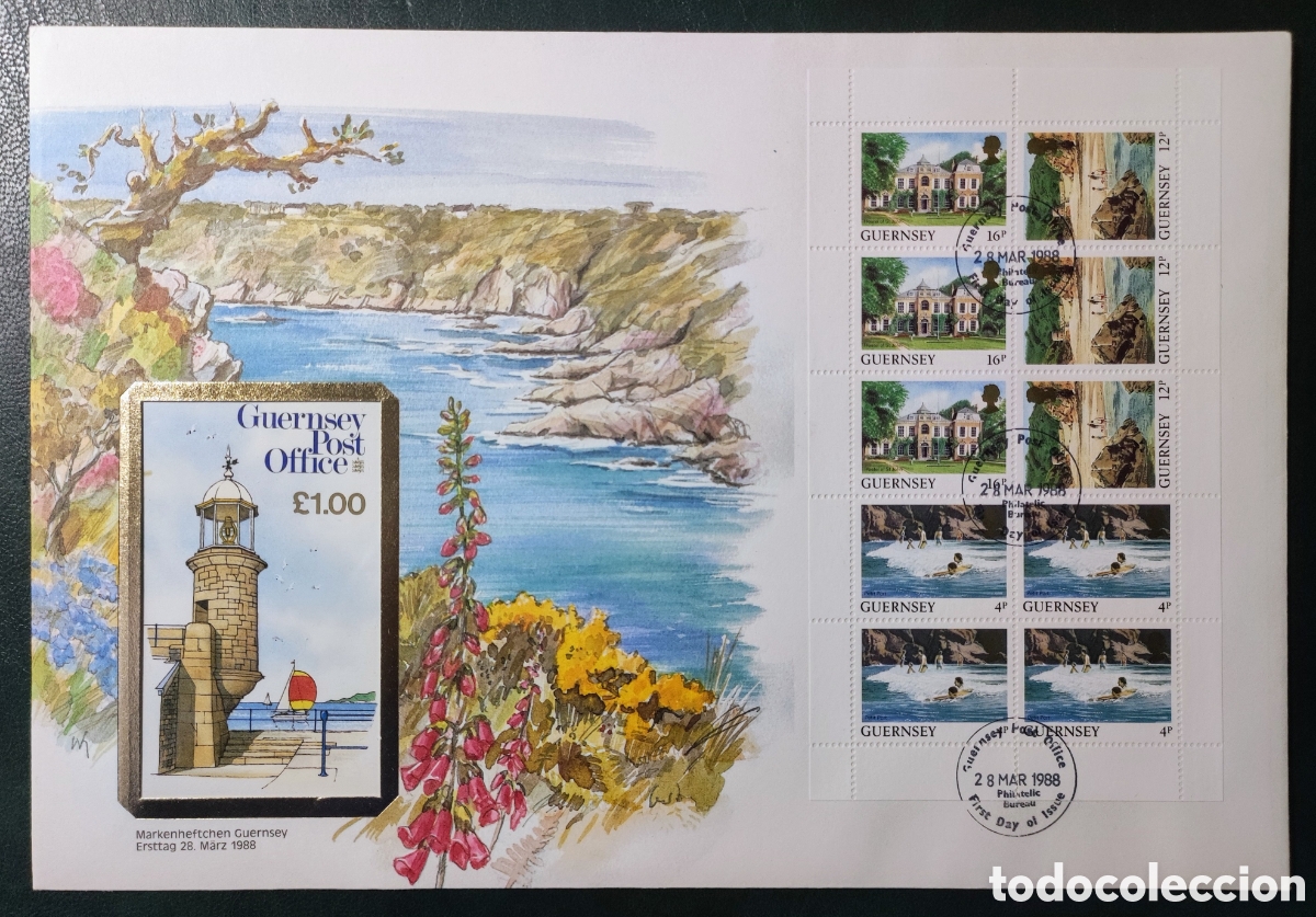 Sellos: Guernsey. 1988. SPD tur&iacute;stico - Foto 1