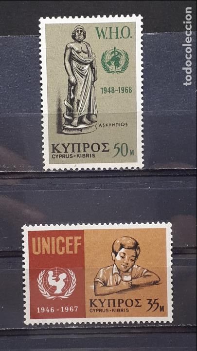 Sellos: CHIPRE . A&Ntilde;O **.1968. YVERT 302/3 - Foto 1