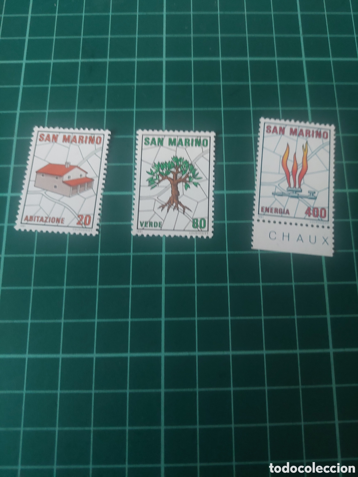 Briefmarken: Plan ordenaci&oacute;n casas flora industria gas san marino yvert 1034/6 1981