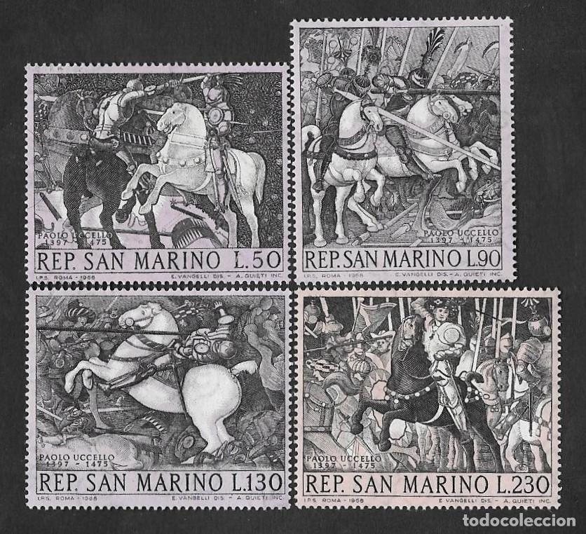 Francobolli: SD)1968 SAN MARINO FROM THE ART SERIES, PAINTING THE BATTLE OF SAN ROMANO- BY PAOLO UCCELLO, 1397-1