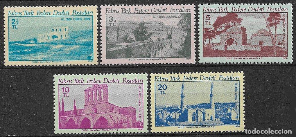 Sellos: Chipre 1980 YVERT n&ordm; 75 a 79 * * - Foto 1