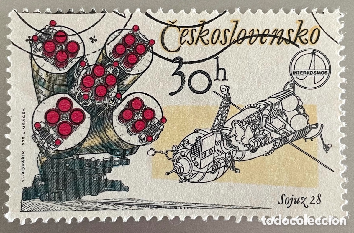 Stamps: Checoslovaquia. Vuelo espacial Checoslovaquia URSS. 1979