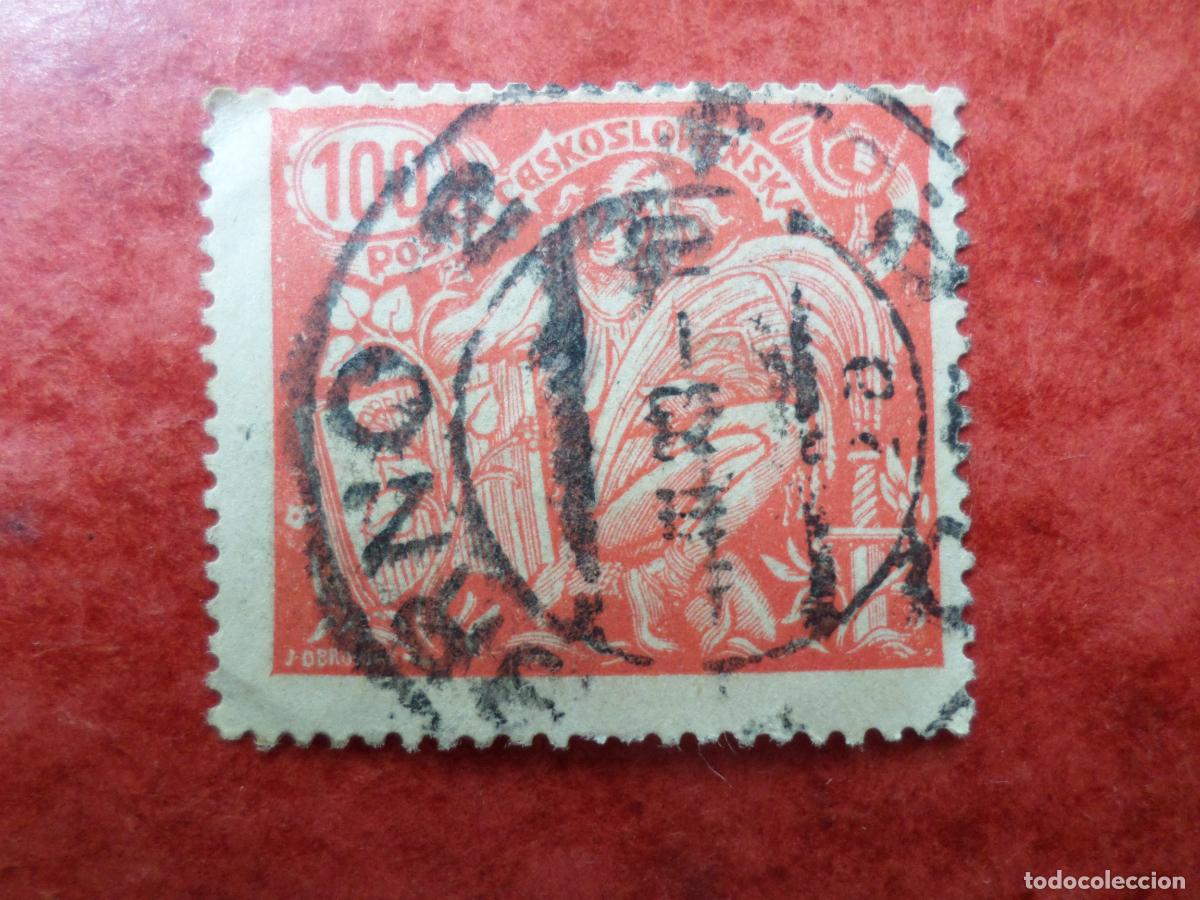 Selos: checoslovaquia, 1923, alegor&iacute;a, Yvert 185