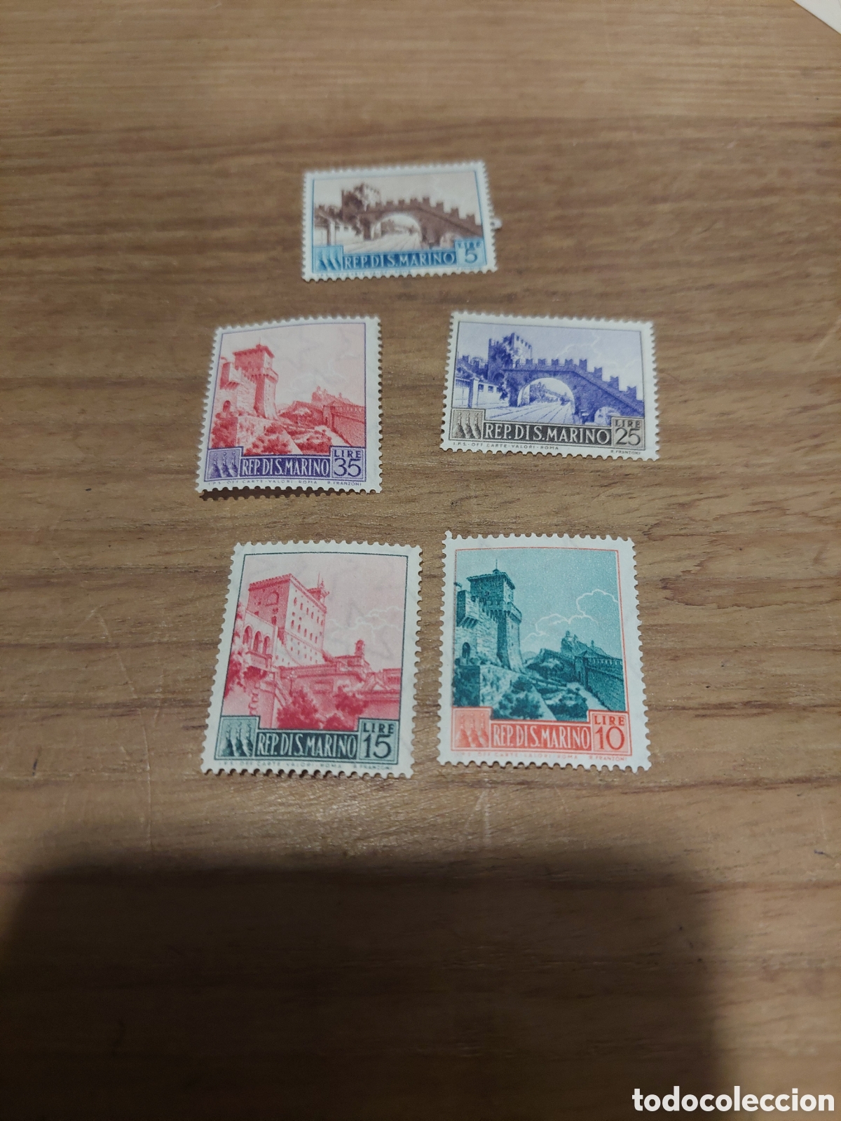 Briefmarken: San marino arquitectura yvert 211/14 a&ntilde;o 1942